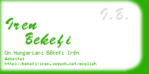 iren bekefi business card
